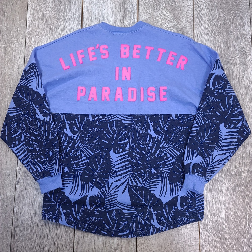 Spirit Jersey Long Sleeve Shirt Mens XS Blue Rainforest Cafe Orlando Paradise